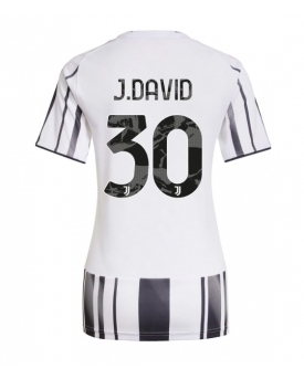 Juventus Jonathan David #30 Maglia Gara Casa Repliche 2025-26 Donna Maniche Corte